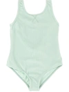 Duskii Girl Kids' Aya Textured Swimsuit In Green