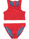 Duskii Girl Kids' Yara Zip Bikini Set In Red
