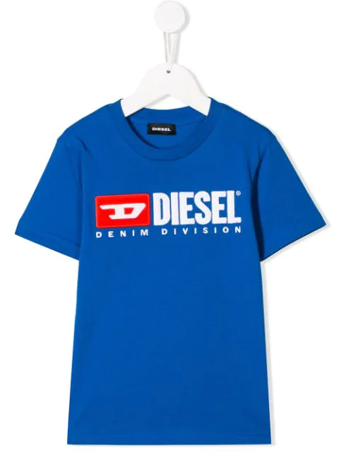 Diesel Denim Division T-shirt In Blue 