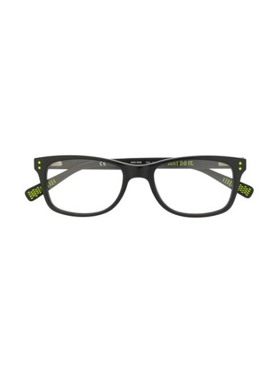 Nike Kids' Rectangle Frame Glasses In Black