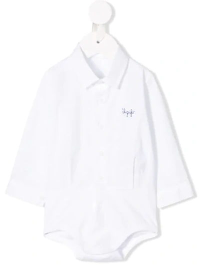 Il Gufo Babies' Logo Shirt In White