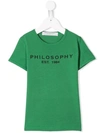 Philosophy Di Lorenzo Serafini Kids' Logo Patch Sweatshirt In Green