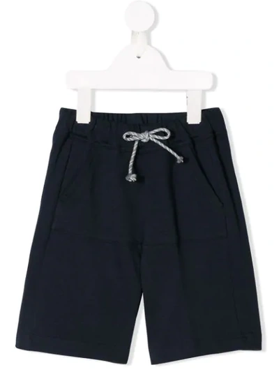 Il Gufo Kids' Drawstring Waist Shorts In Blue