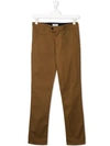 Paolo Pecora Teen Straight-leg Chinos In Brown