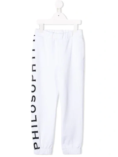 Philosophy Di Lorenzo Serafini Kids' Logo Jogging Trouser In White