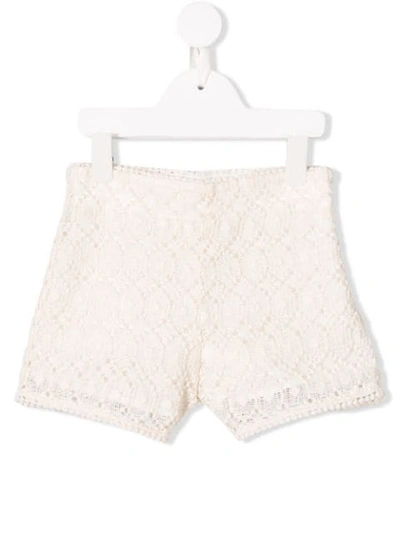 Philosophy Di Lorenzo Serafini Kids' Crochet Shorts In White