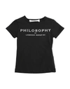 Philosophy Di Lorenzo Serafini Kids' T-shirts In Black