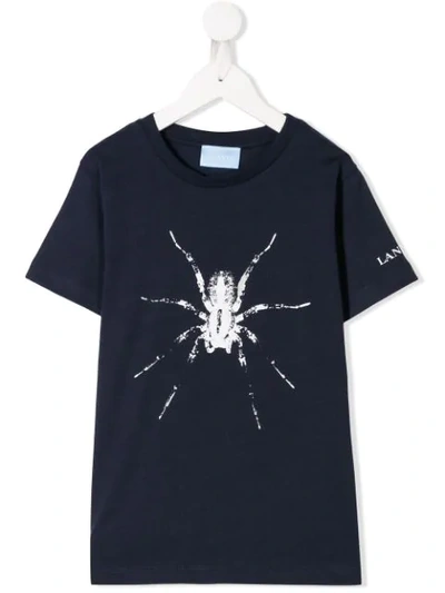 Lanvin Enfant Kids' Spider Print T-shirt In Blue