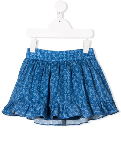 Knot Kids' Ruffle Detail Skirt In Blue
