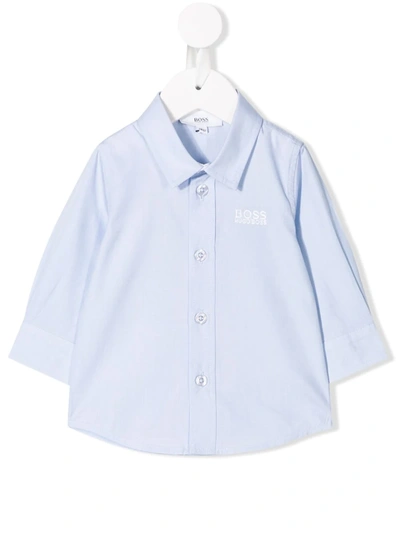 Hugo Boss Light Blue Shirt For Babyboy With Logo