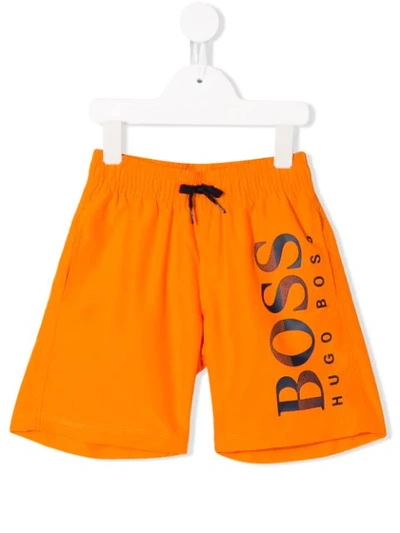 Hugo Boss Kids' Casual Shorts In Orange