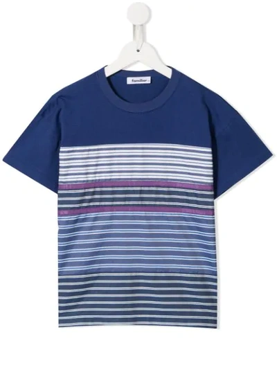 Familiar Kids' Striped T-shirt In Blue