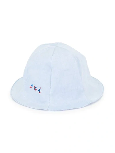 Familiar Babies' Seaside Patch Hat In Blue