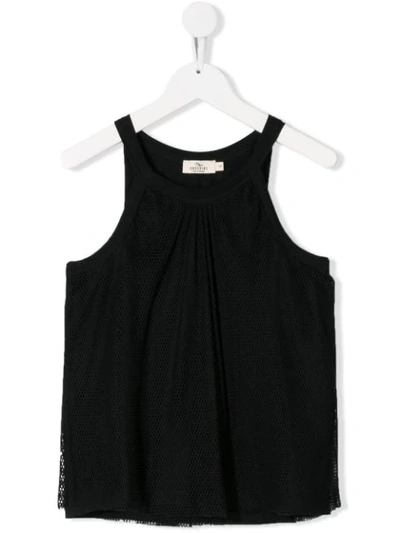 Andorine Teen Mesh Vest Top In Black