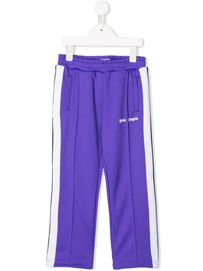 Palm Angels Side Stripe Track Trousers In Purple