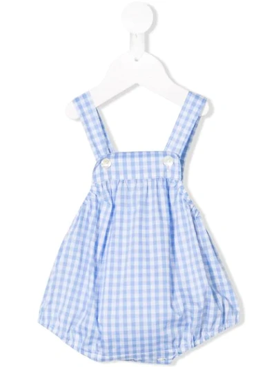 Siola Babies' Gingham Check Romper In Blue