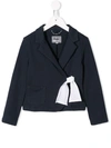 Il Gufo Kids' Wrap-around Blazer In Blue