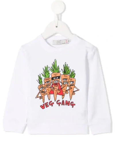 Stella Mccartney Babies' Veg Gang Print Jumper In White