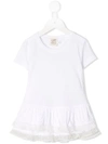 Caffe' D'orzo Kids' Ruffled-hem Short Dress In White