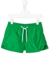 Gcds Kids' Logo Print Swimshorts In Green