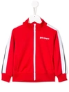 Palm Angels Kids' Contrast Side Panel Jacket In Red