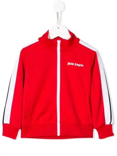 Palm Angels Contrast Side Panel Jacket In Red