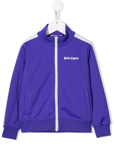 Palm Angels Side Stripe Track Jacket In Purple