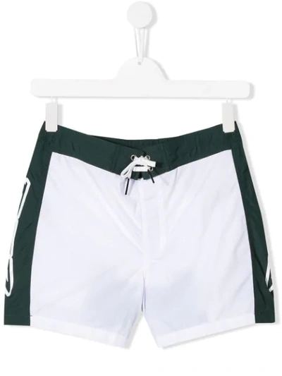 Rrd Kids' Graphic Swimming Trunks In White