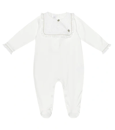 Tartine Et Chocolat Babies' Ruffled Pajamaes In White