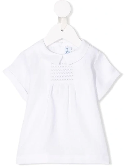 Siola Babies' Braided Embroidery T-shirt In White
