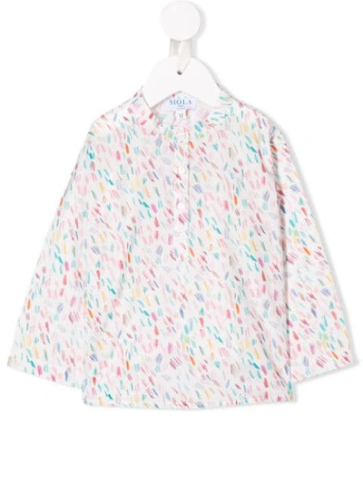 Siola Babies' Multicoloured Print Shirt In White