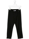 Simonetta Kids' Elastic Waist Trousers In Black