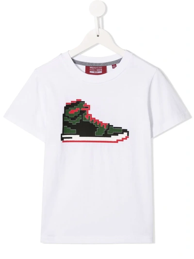 Mostly Heard Rarely Seen 8-bit Kids' Tiny Red Sneak T-shirt In White