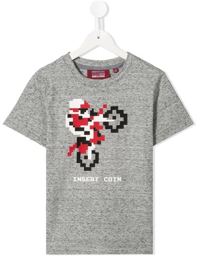 Mostly Heard Rarely Seen 8-bit Kids' Excite Motorbike Print T-shirt In Grey