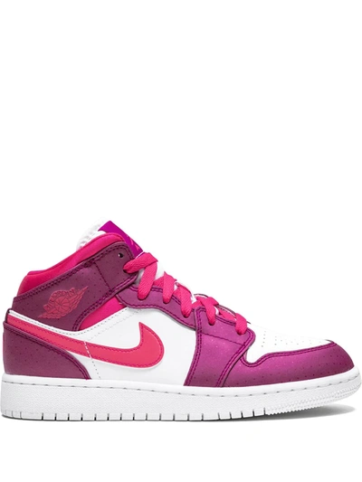 Jordan Teen Air  1 Mid Trainers In Pink