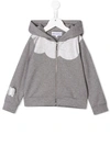 Simonetta Kids' Zip Front Hoodie In Grey