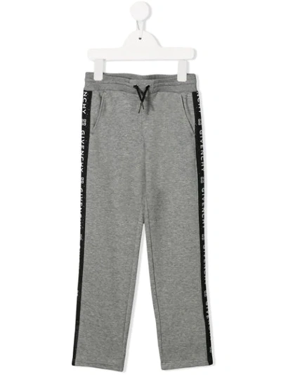 Givenchy Kids' Stripe Detail Track Pants In Grey