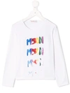 Missoni Kids' Printed Cotton T-shirt In White