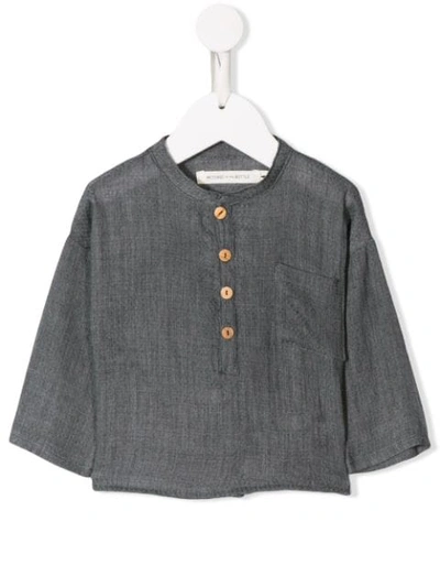 Message In The Bottle Babies' Causal Shirt In Grey