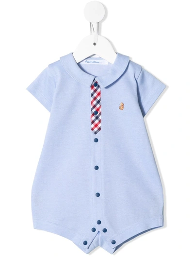 Familiar Babies' Check Detailed Shorties In Blue