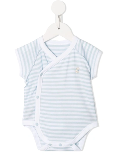 Familiar Babies' Striped Logo Body In Blue