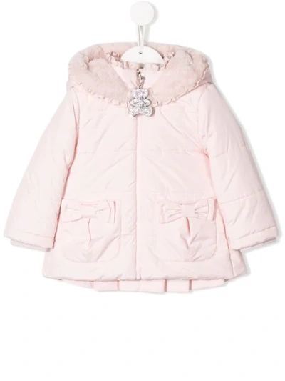 Lapin House Babies' Bow Detail Jacket In Pink