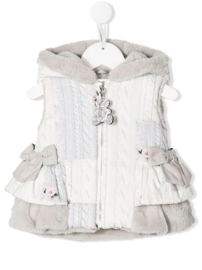 Lapin House Babies' Bow Detail Gilet In Grey