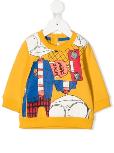 Marc Jacobs Babies' Mr Marc Print Sweatshirt In Giallo