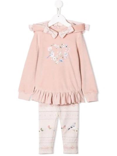 Lapin House Kids' Hooded Tracksuit Set In Pink