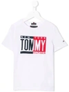 Tommy Hilfiger Junior Kids' Contrast Logo T-shirt In White