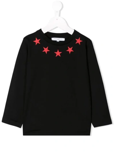 Givenchy Kids' Star Print Sweatshirt In Nero