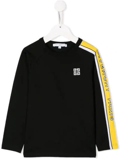 Givenchy Kids' Logo Stripe Jumper In Black