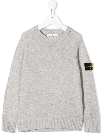 Stone Island Junior Kids' Basic Sweatshirt In Grey