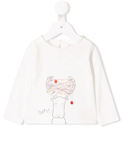 Knot Babies' Clarice Long-sleeve Top In White